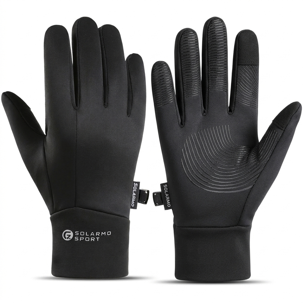 Cycling Gear For Cold Weather - メンズ用ウィンタースポーツグローブ、タッチスクリーン対応フリースサーマル防寒グローブ、スノースキーグローブ、ウィンターギア