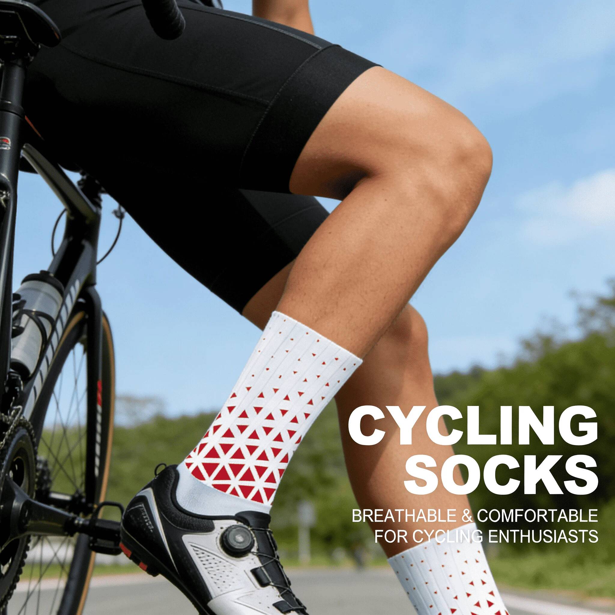 Cycling Gear For Men - 2026年プロ仕様滑り止めサイクリングソックス 吸汗性・滑り止め加工 快適で柔らかい 新しいサイクリングギア サイクリスト向け