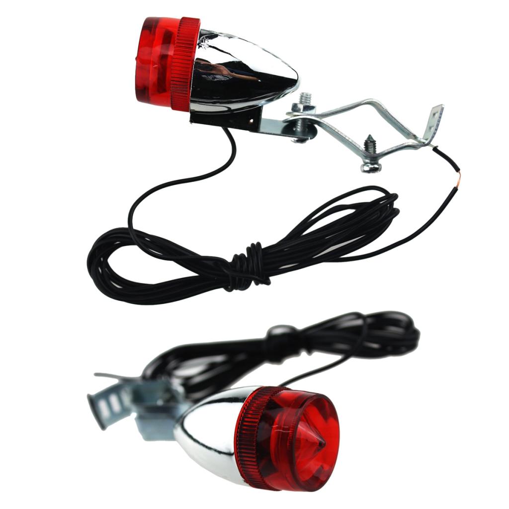 Bike Dynamo Light - ダイナモ自転車ヘッドライトテールライトキット 12V 6W クロームフリクションジェネレーター バイクライトセット ロードバイクやシティサイクル用