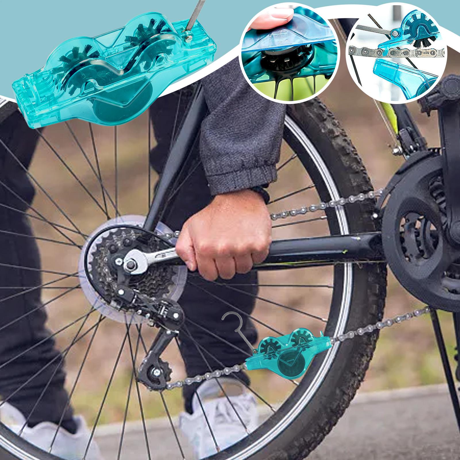 Cycling Gear For Men - 自転車チェーンクリーナー サイクリングアクセサリー 360度ブラシ付き 自転車ギアクリーナー チェーンクリーニングツール 家庭用ガレージ用