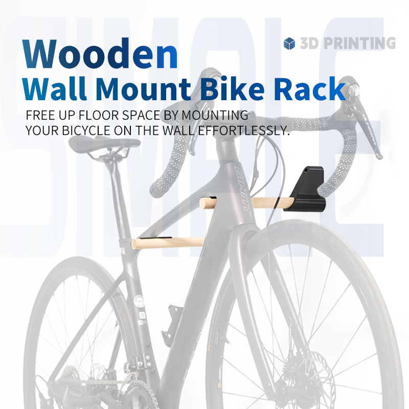 Cycling Gear Wall Mount - 自転車収納ハンガー 壁掛け式自転車収納ラック 木製無垢材 壁掛けブラケット ロードバイクとマウンテンバイク用