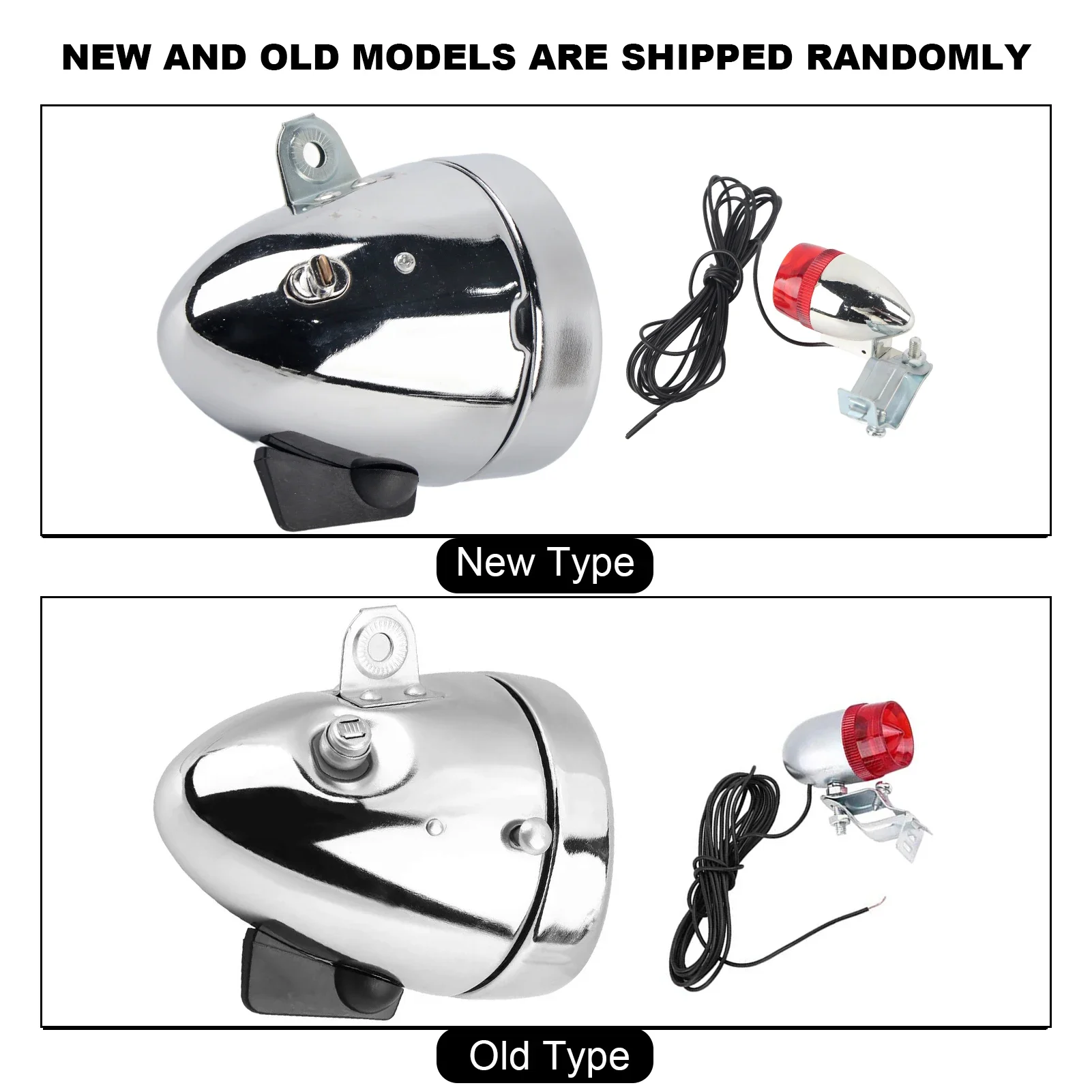 Bike Dynamo Light - 12V 6W 摩擦発電機ダイナモヘッドライトテールライトキット電動バイク用 12V ヘッドライトテールライトキットテールライトキット
