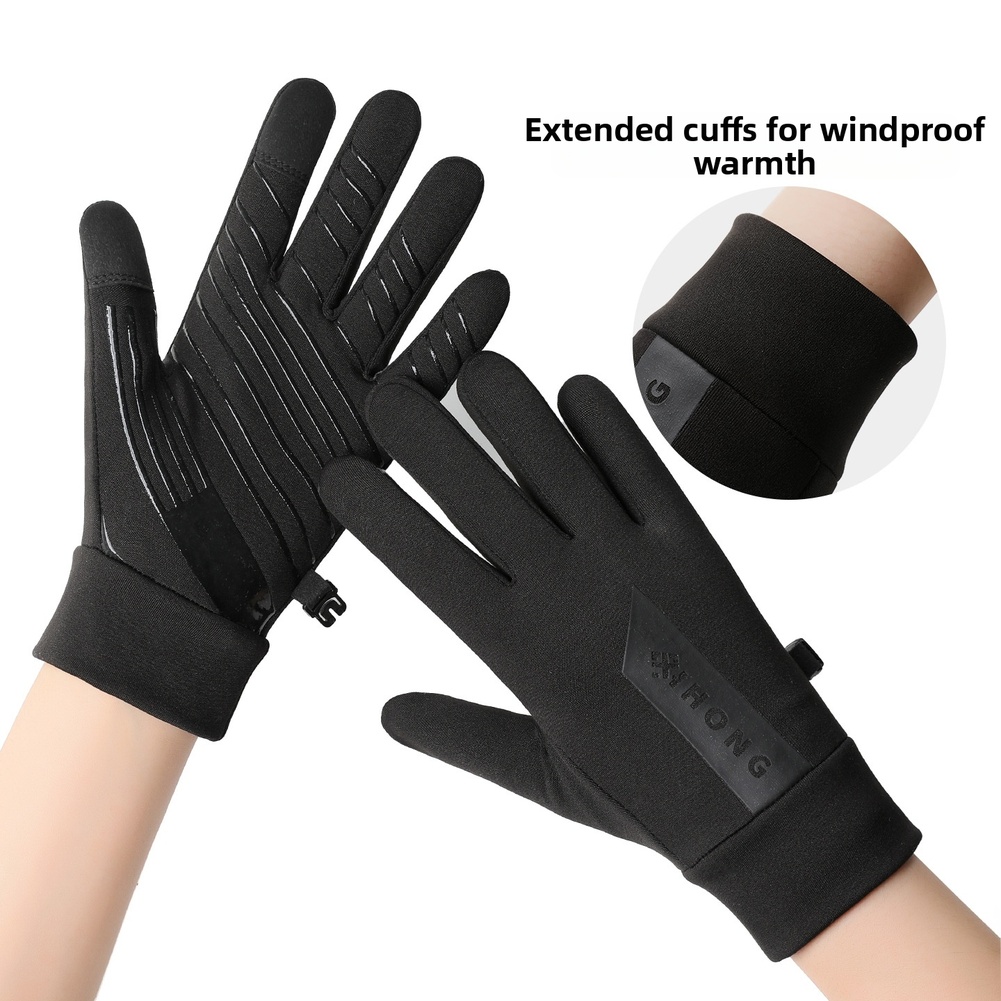 Cycling Gear For Cold Weather - 冬用タッチスクリーン手袋 男性と女性用 - 防水防風暖かい手袋 滑り止め アウトドアスポーツ用