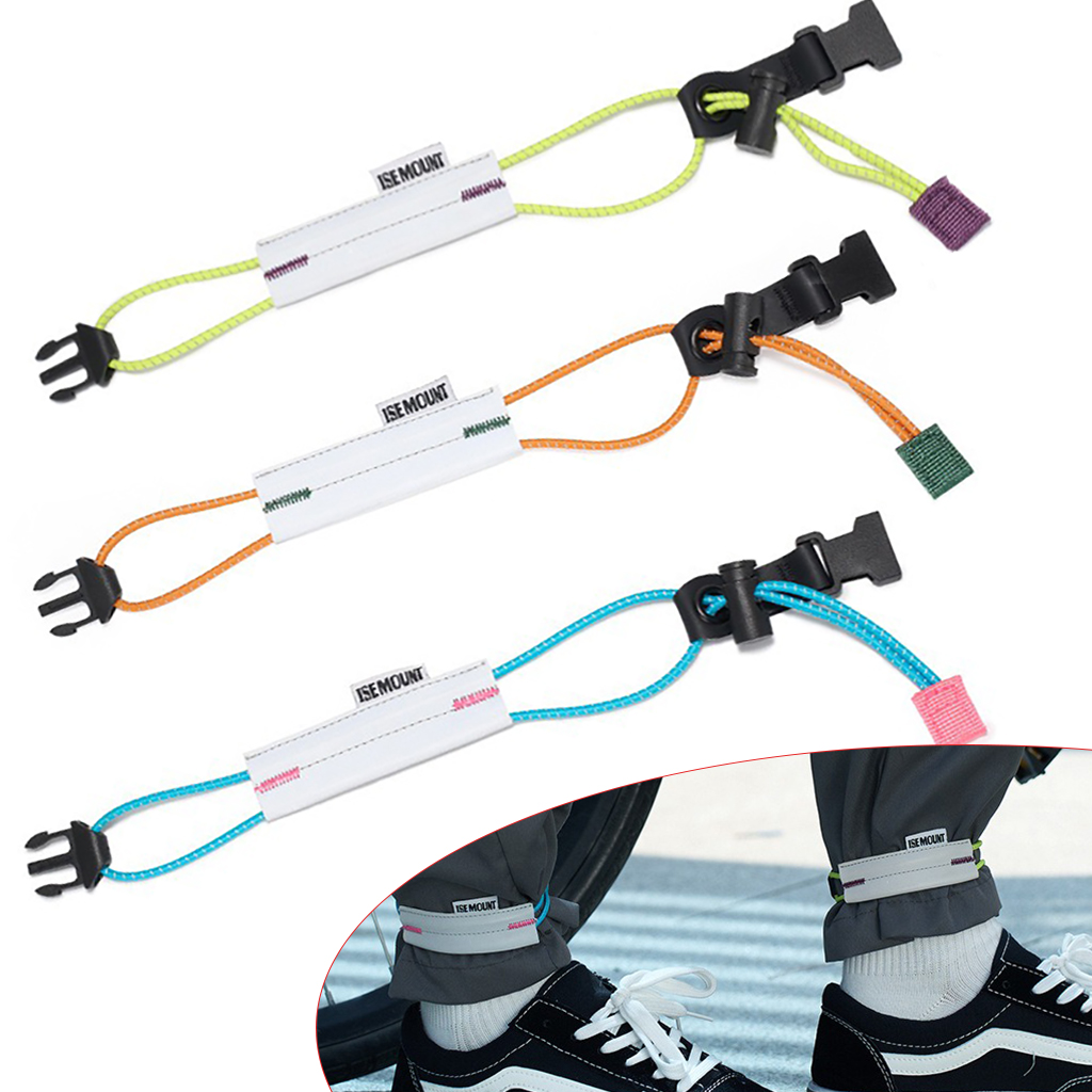 Cycling Gear For Men - 反射サイクリングパンツストラップ調節可能な自転車レッグクリップストラップ蛍光安全反射バンドロードバイク夜間走行用ギア
