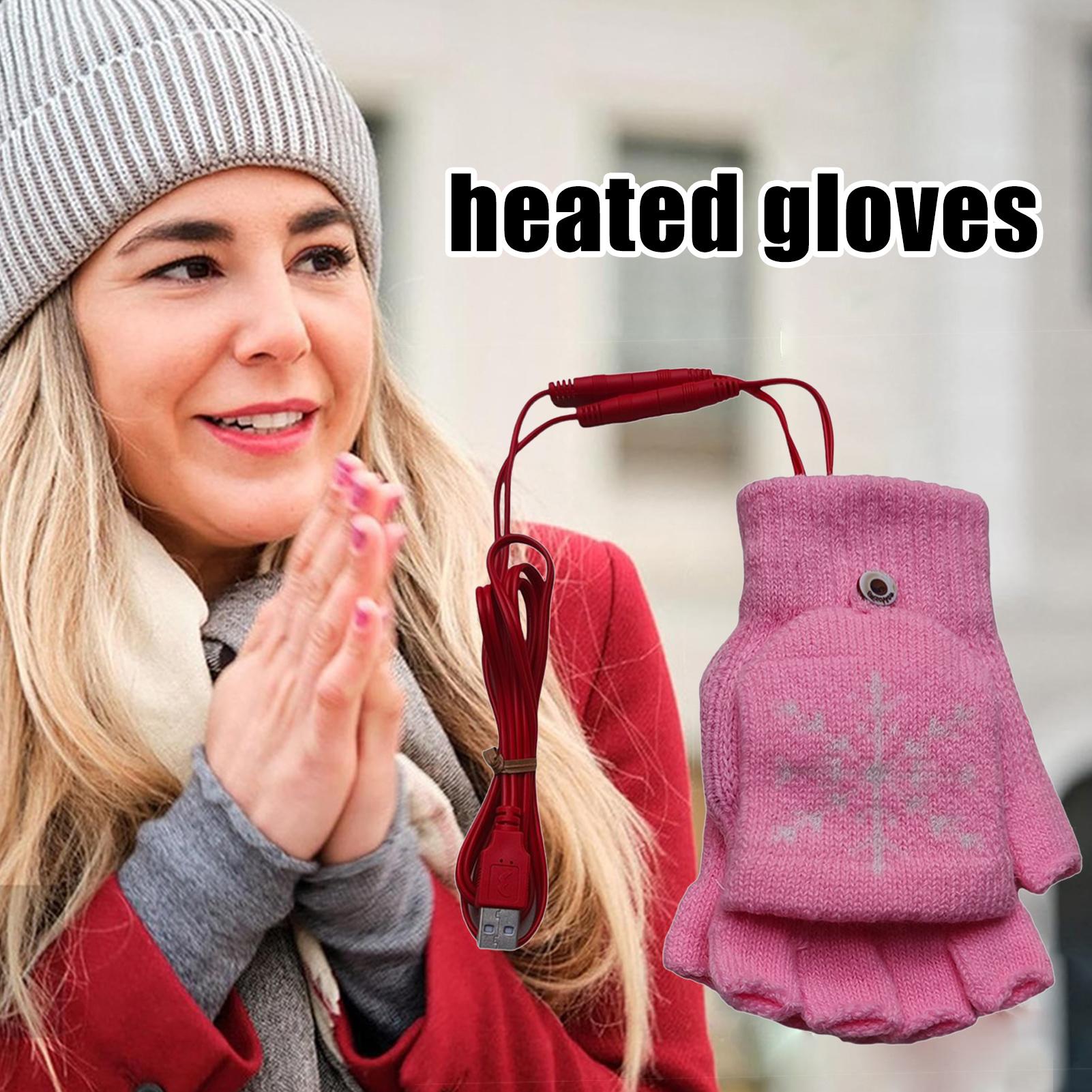 Cycling Hand Gear - 加熱手袋指なし USB 加熱乗馬手袋冬用ギアハンドウォーマー女性男性屋外寒い天候狩猟