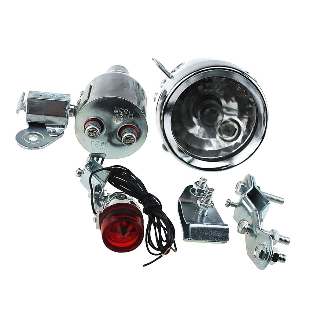 ダイナモ自転車ヘッドライトテールライトキット 12V 6W  - Bike Dynamo Light のレビューと価格