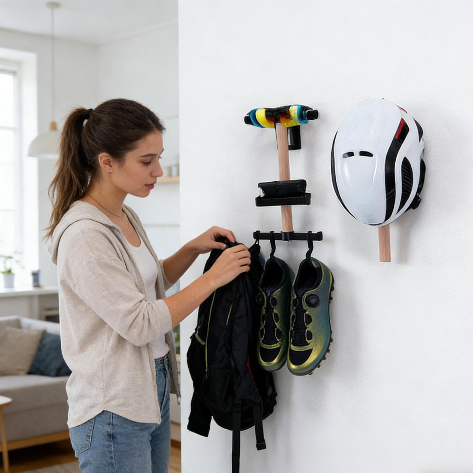 サイクリング用品収納壁掛けホルダー サイクリングヘルメット/ - Cycling Gear Wall Mount のレビューと価格