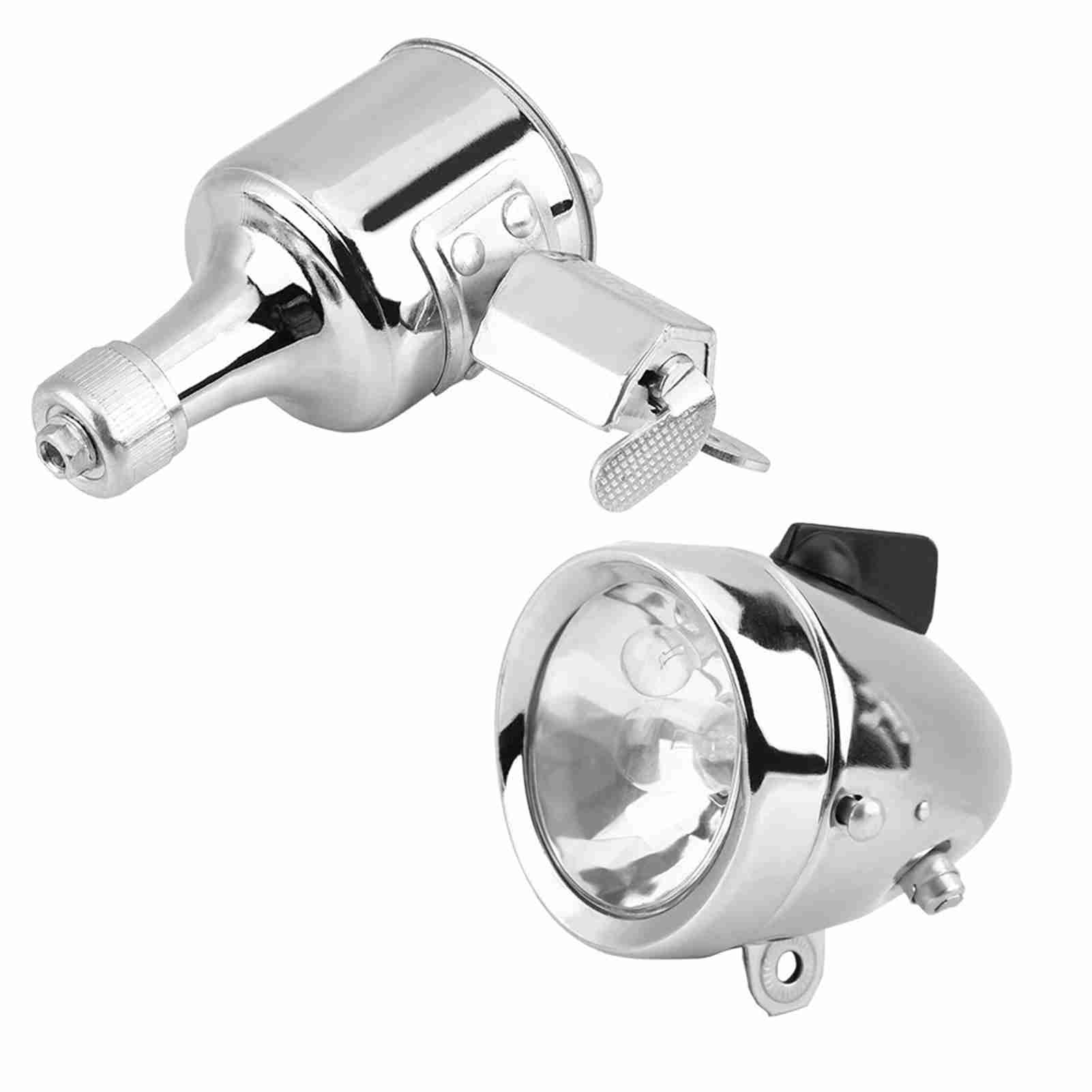 12V 6W 摩擦発電機ヘッドライトテールライトキット電動バ - Bike Dynamo Light のレビューと価格