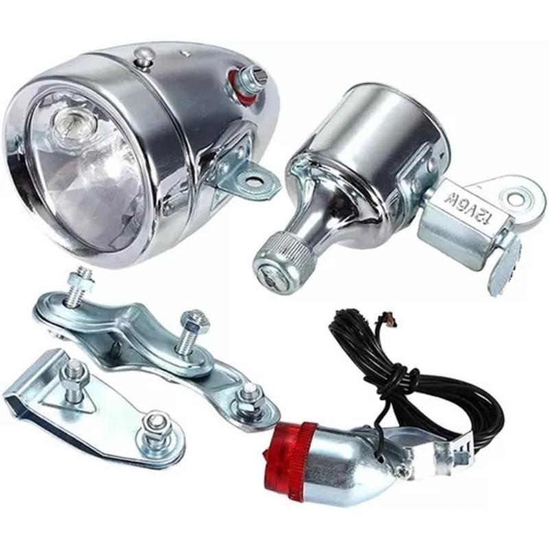 652F 12V 6W 発電機ヘッドライトテールライトセット - Bike Dynamo Light のレビューと価格