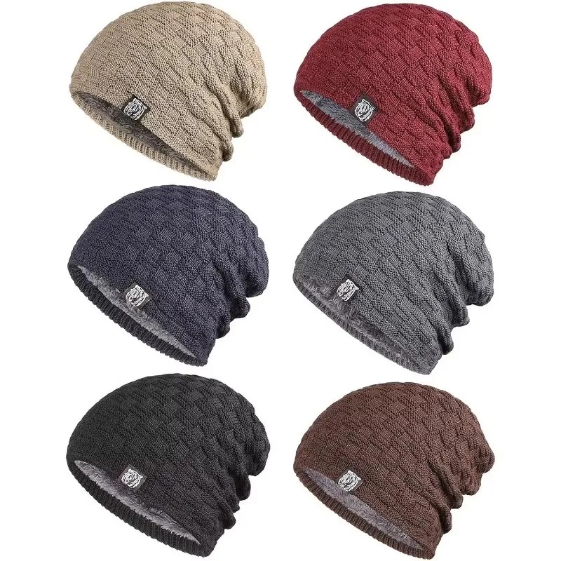 メンズプラッシュ裏地ビーニー冬帽子アウトドアスポーツ保温ニッ - Cycling Gear For Cold Weather のレビューと価格
