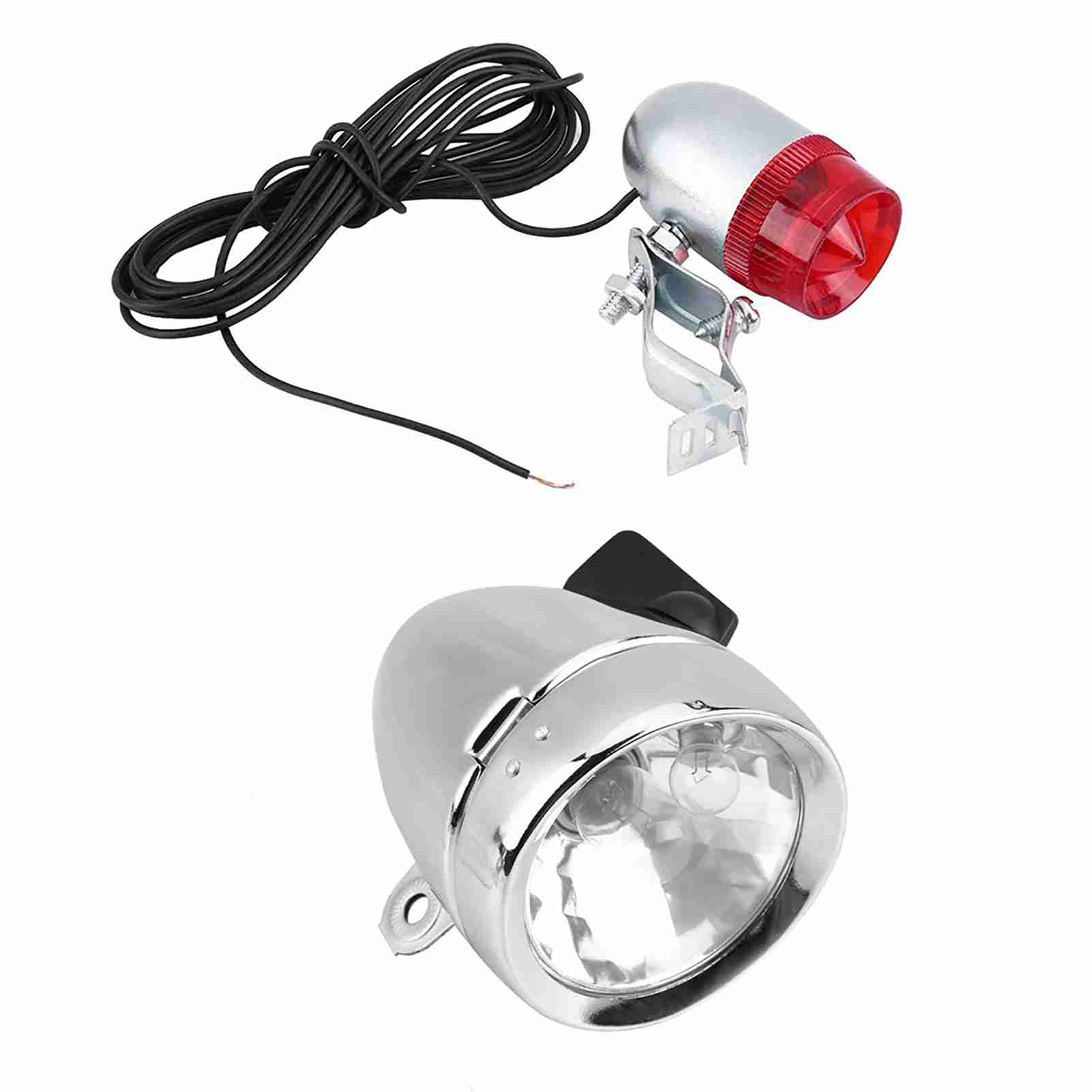 12V 5.5W 摩擦発電機ダイナモヘッドライトテールライト - Bike Dynamo Light のレビューと価格