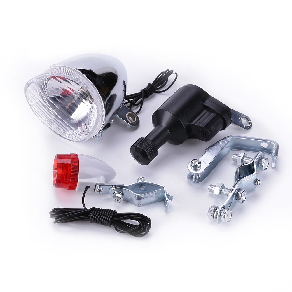 自転車サイクリングダイナモライトセット 安全設計 電池不要  - Bike Dynamo Light のレビューと価格