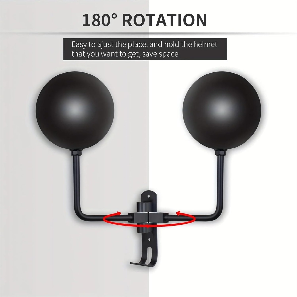 180 °   回転式壁掛け自転車ヘルメットラック アルミニ - Cycling Gear Wall Mount のレビューと価格
