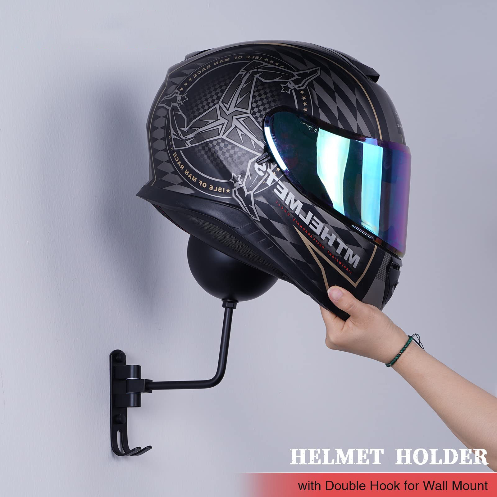 オートバイヘルメット壁掛けホルダー - バイク、野球、サイク - Cycling Gear Wall Mount のレビューと価格