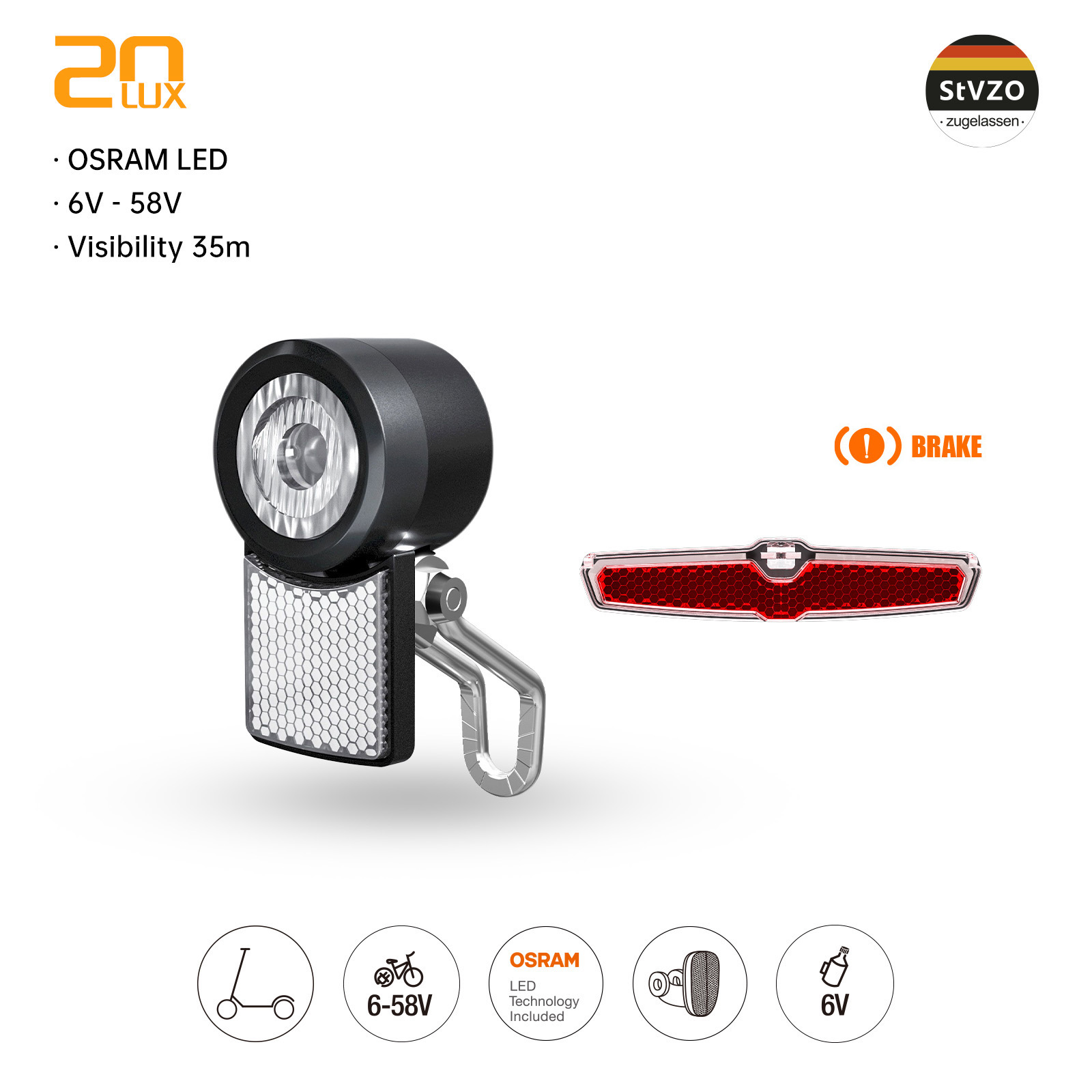 Linkbest 20 Lux ヘッドライト LED 自転車 - Bike Dynamo Light のレビューと価格