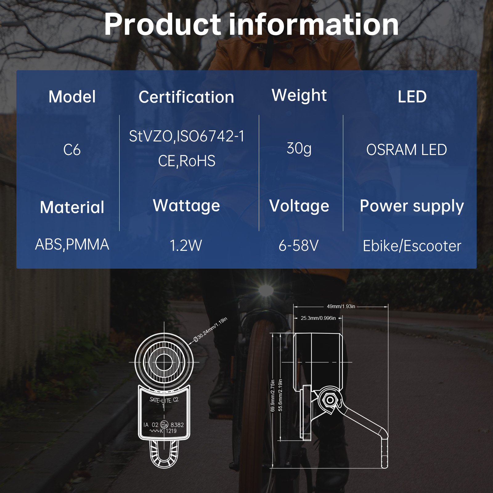 Linkbest 20 Lux ヘッドライト LED 自転車 - Bike Dynamo Light のレビューと価格