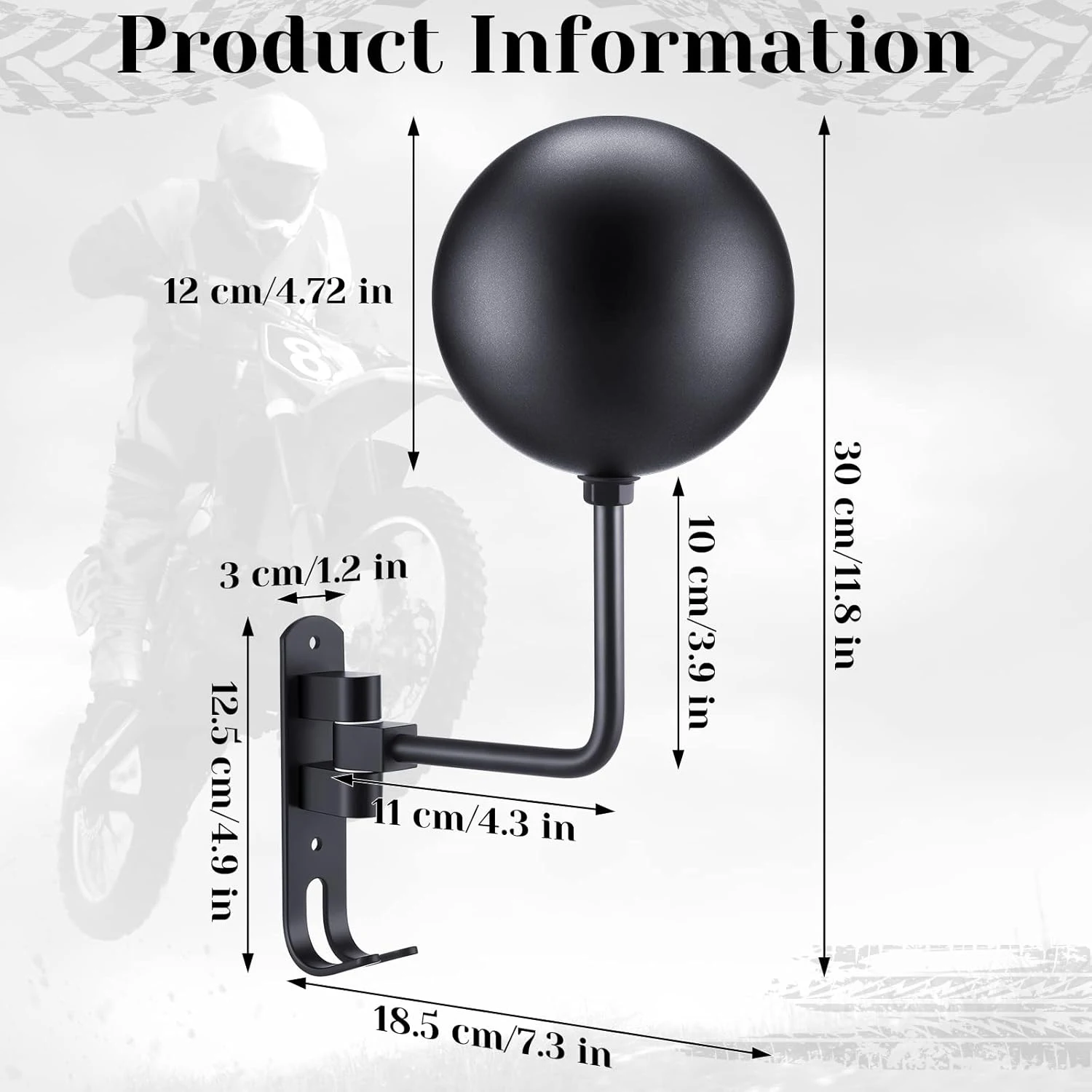 オートバイヘルメットラックウォールマウントヘルメットホルダー - Cycling Gear Wall Mount のレビューと価格
