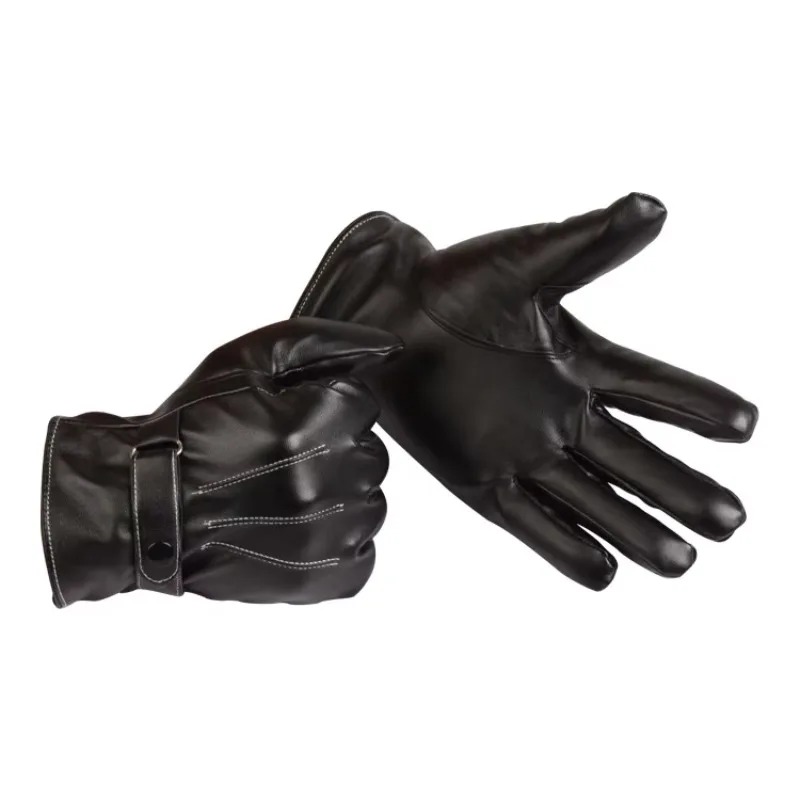 男性の手袋 Pu レザーぬいぐるみ裏地サーマルフルハンドタッ - Cycling Hand Gear のレビューと価格